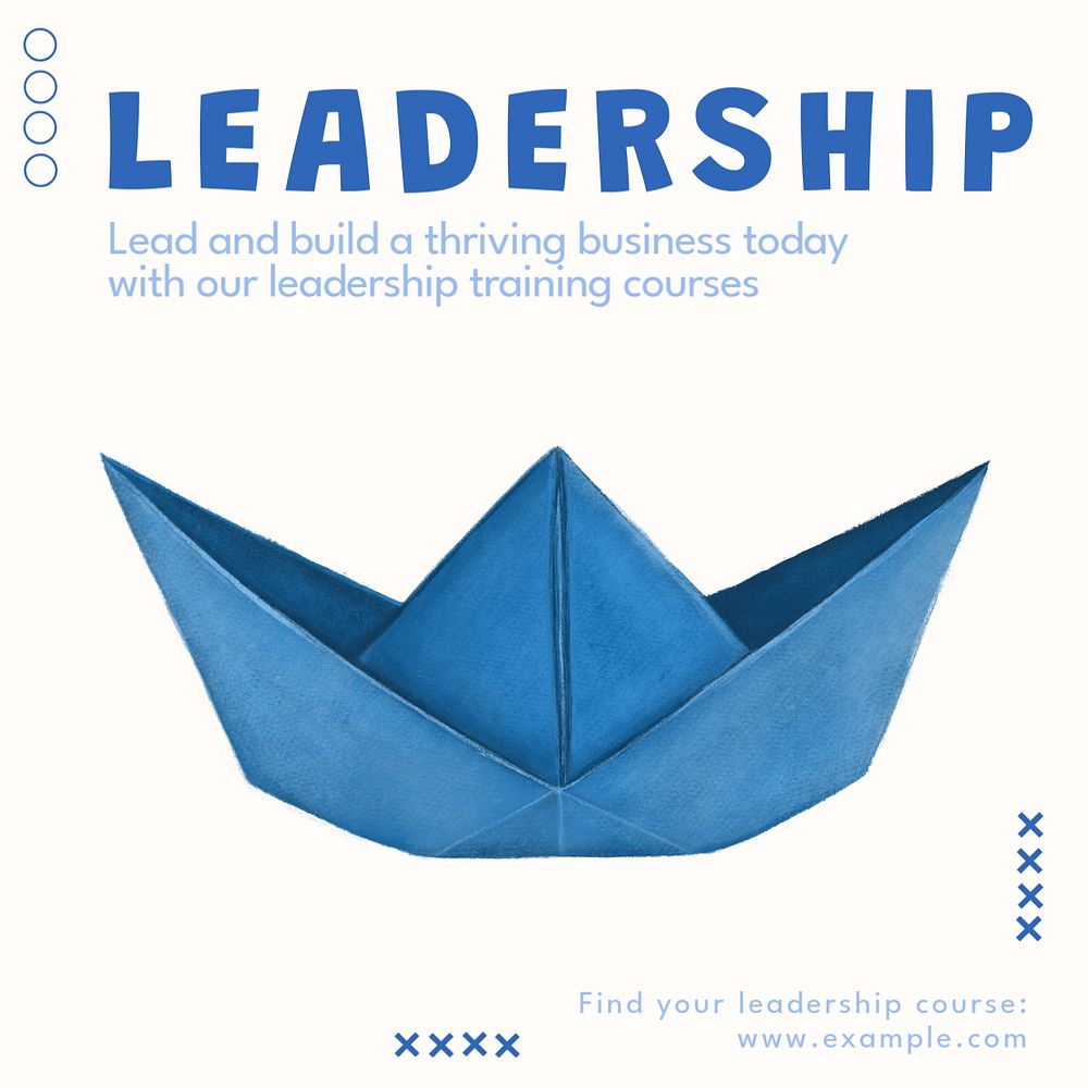 Leadership Instagram post template, editable text