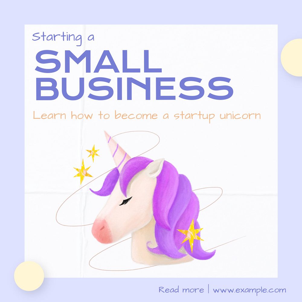 Small business Instagram post template, editable text