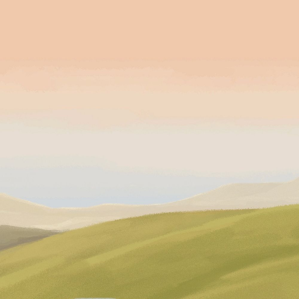 Editable field sky, painting illustration