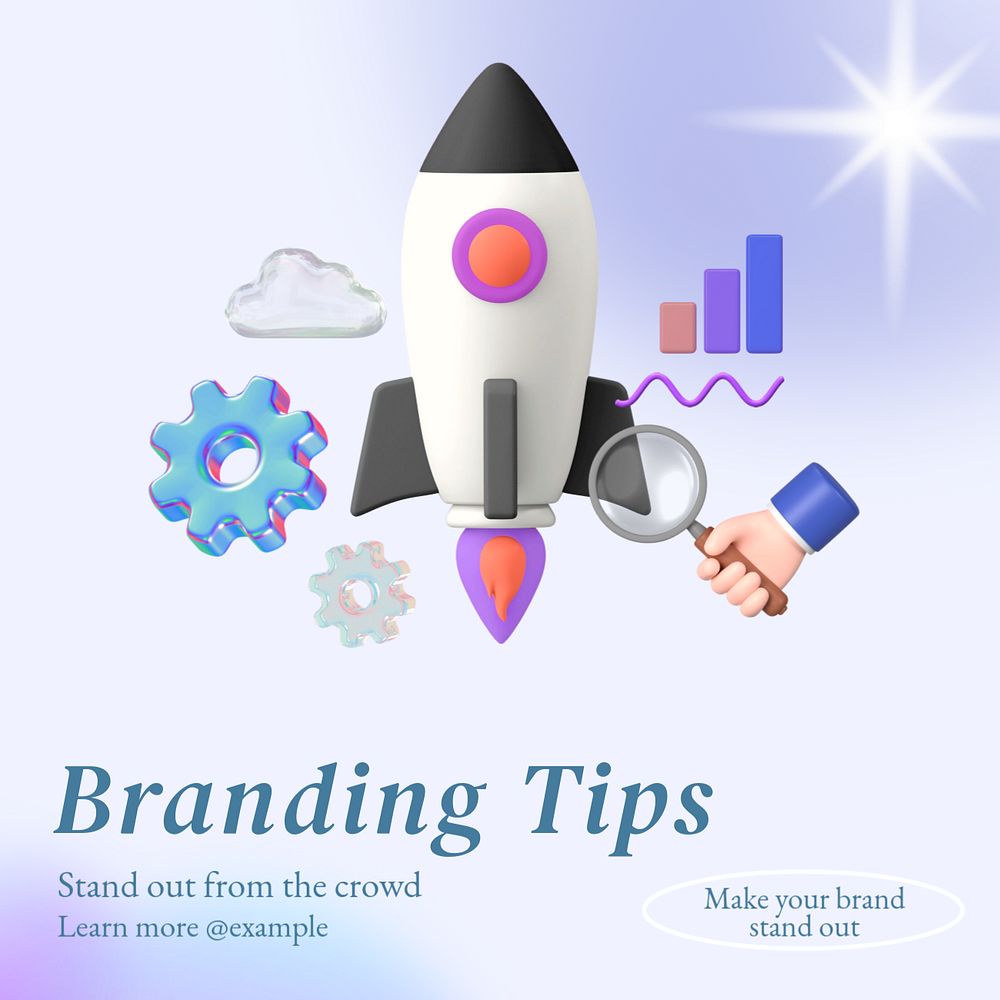 Branding tips Instagram post template, editable text