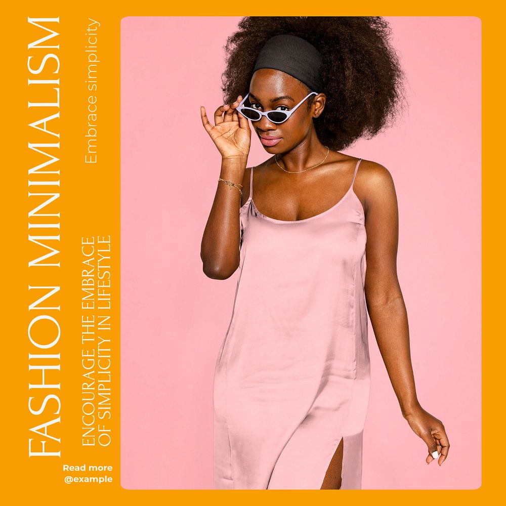 Fashion minimalism Instagram post template, editable text