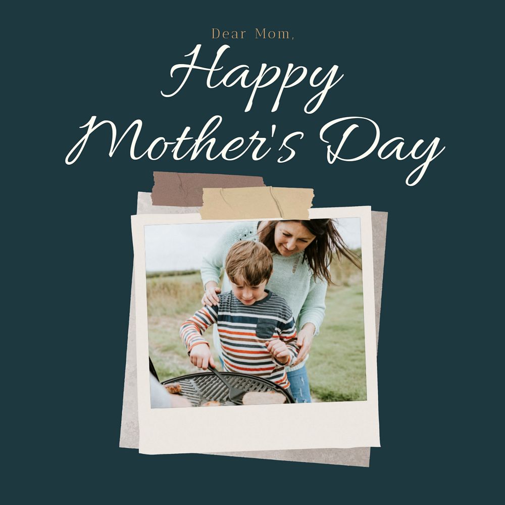 Happy Mother's Day Instagram post template, editable text