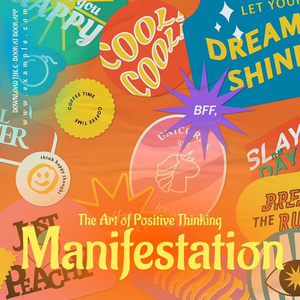 Manifestation Instagram post template, editable text