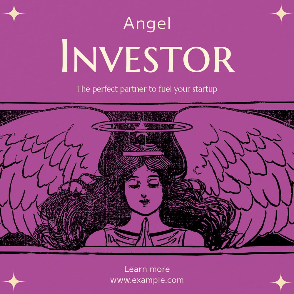 Angel investor Instagram post template, editable text