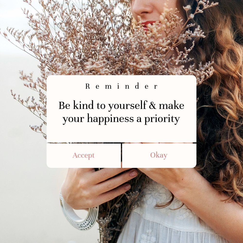Reminder Instagram post template, editable text