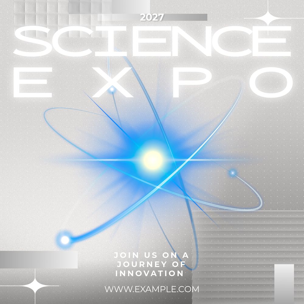 Science expo Instagram post template, editable text