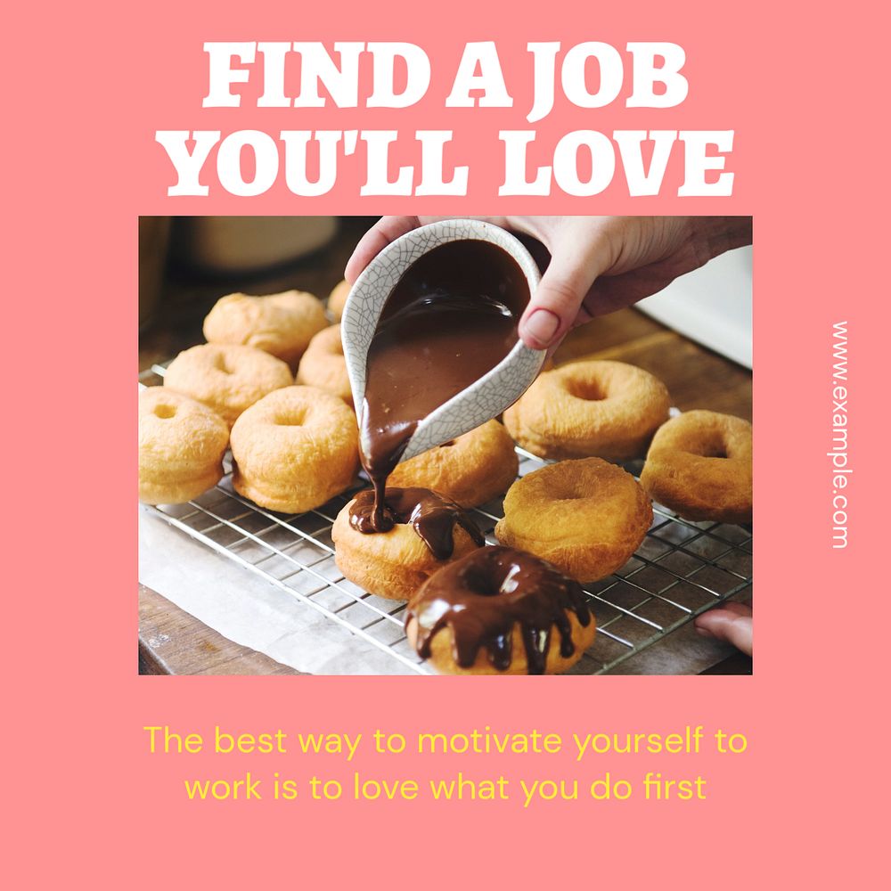 Job Instagram post template, editable text