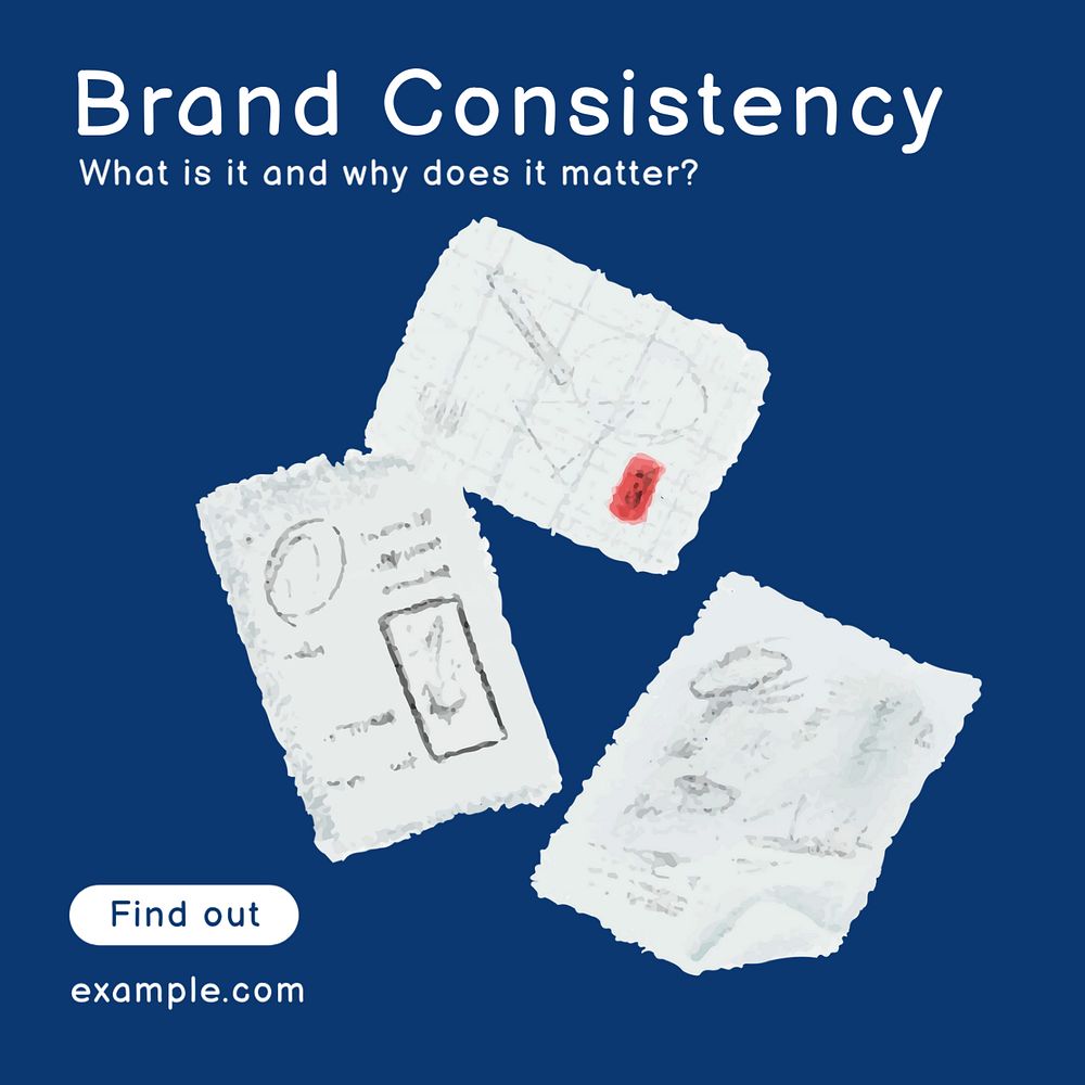 Brand consistency Instagram post template, editable text