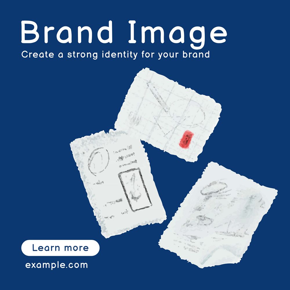 Brand image Instagram post template, editable text