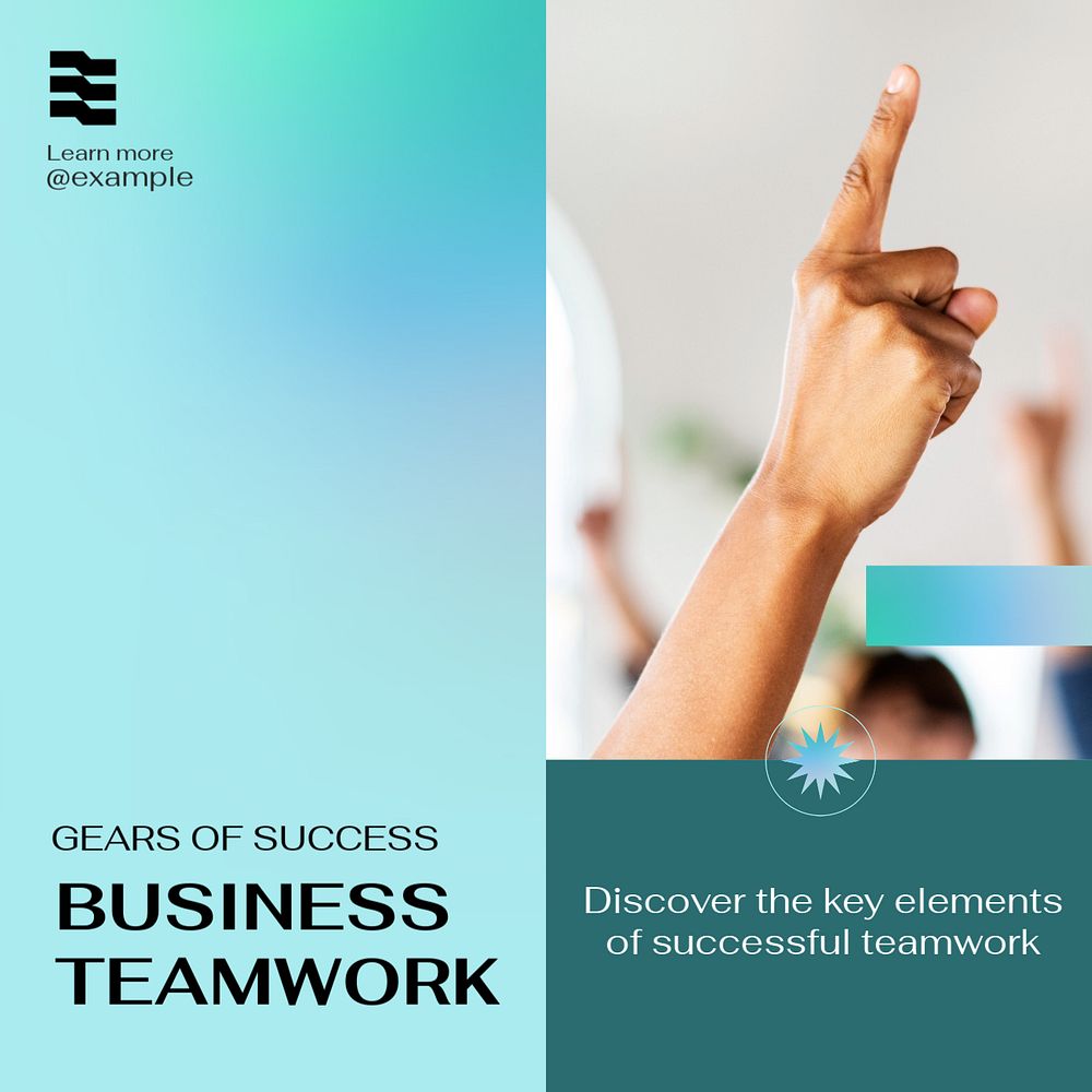 Business teamwork Instagram post template, editable text