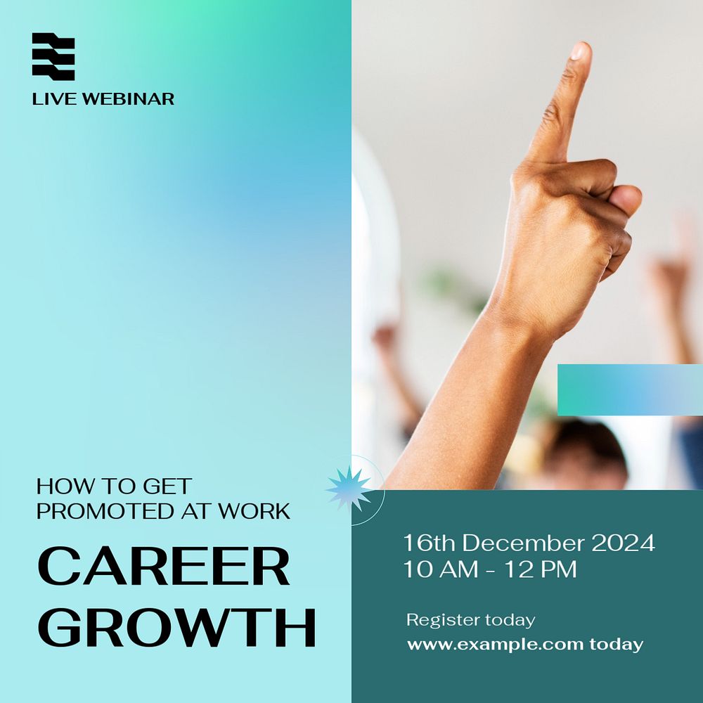 Career growth Instagram post template, editable text