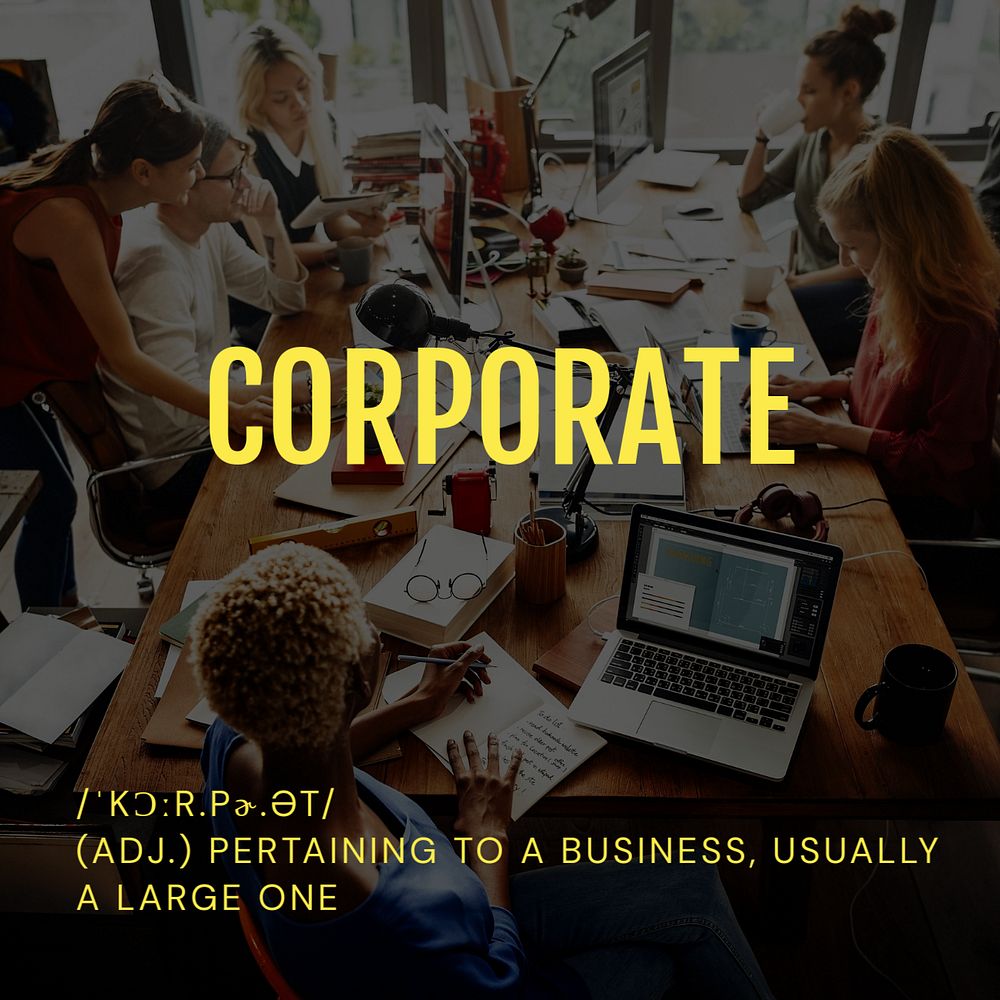 Corporate Instagram post template, editable text