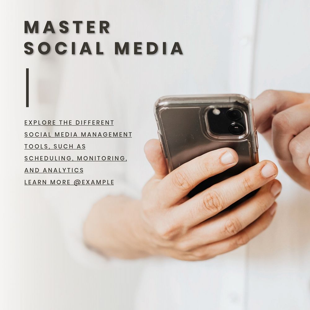 Social media Instagram post template, editable text