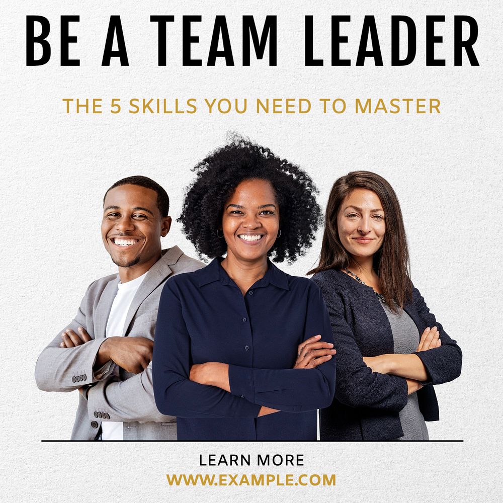 Team leader Instagram post templates, editable design