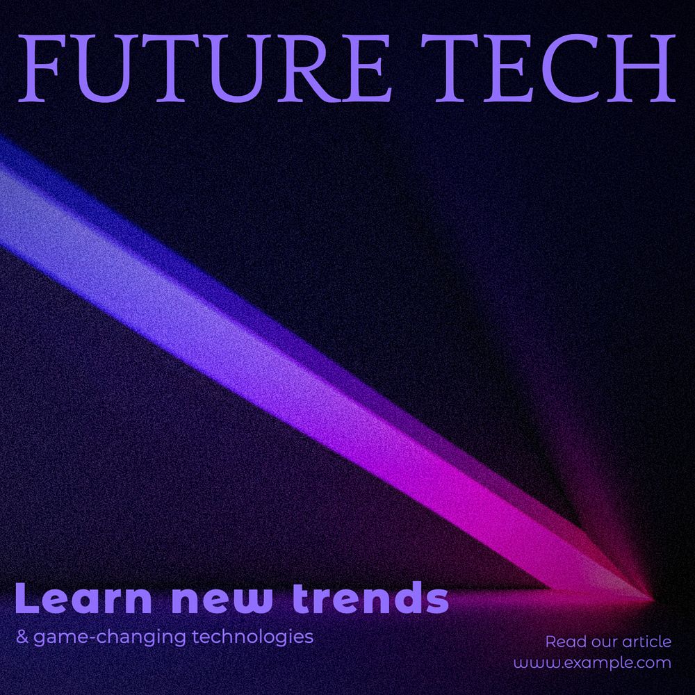 Future technology Instagram post template, editable text