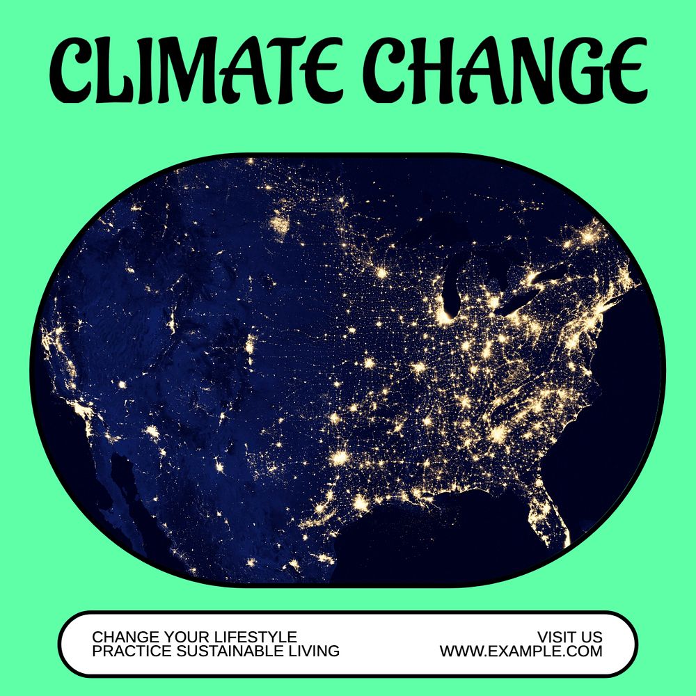 Climate change Instagram post templates, editable design