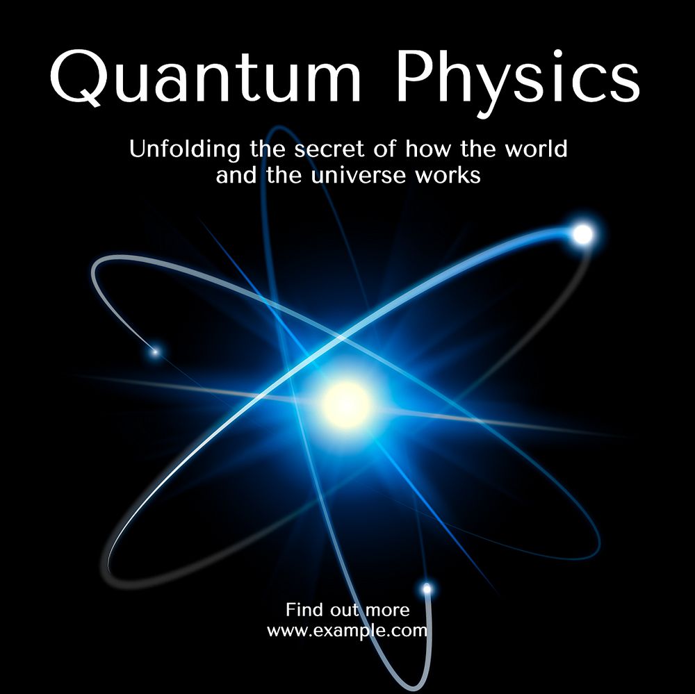 Quantum physics Instagram post template, editable text