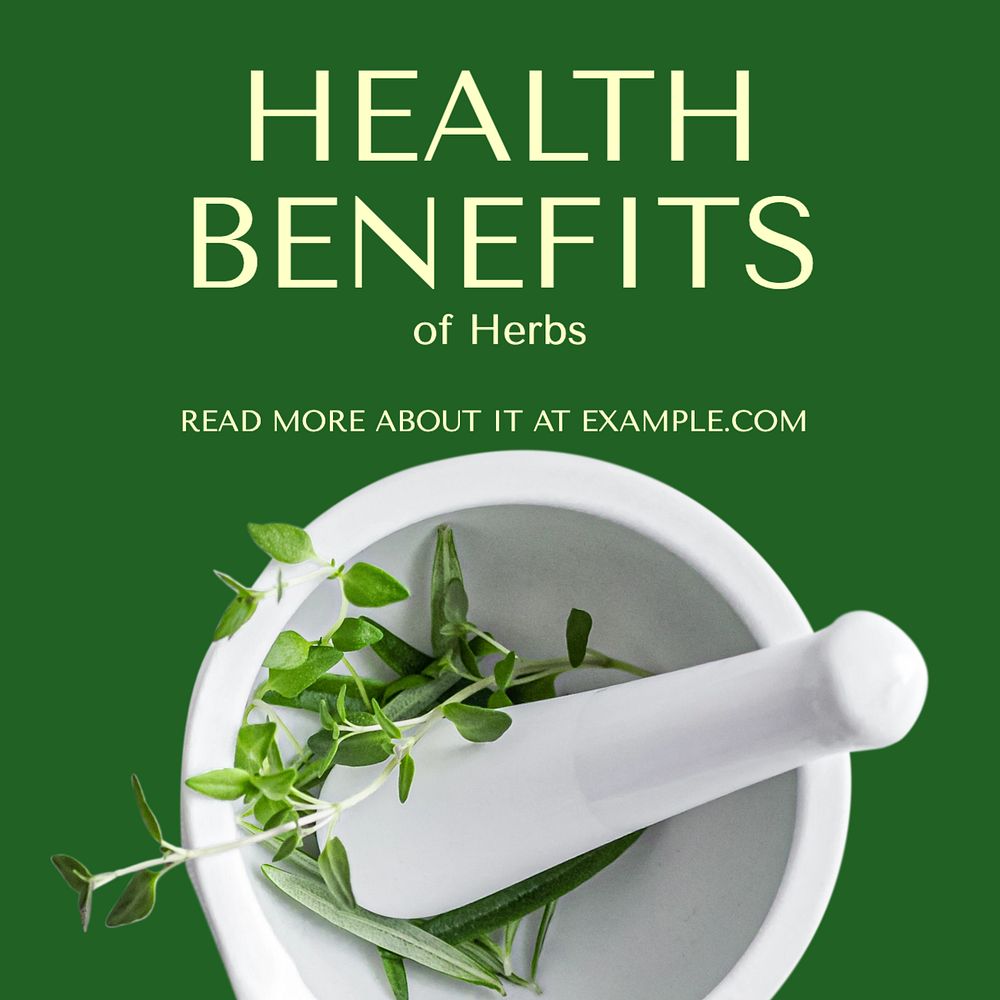 Health benefits Instagram post template, editable text