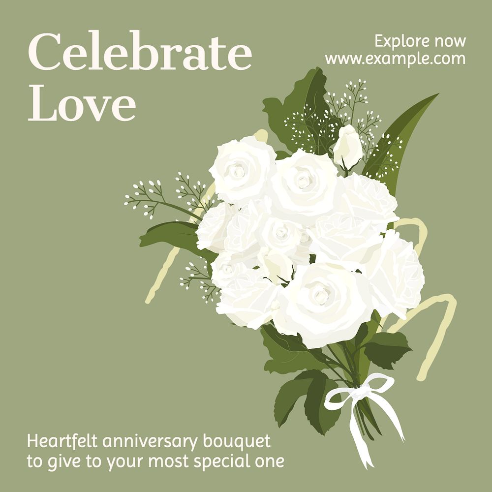 Celebrate love Instagram post template, editable text