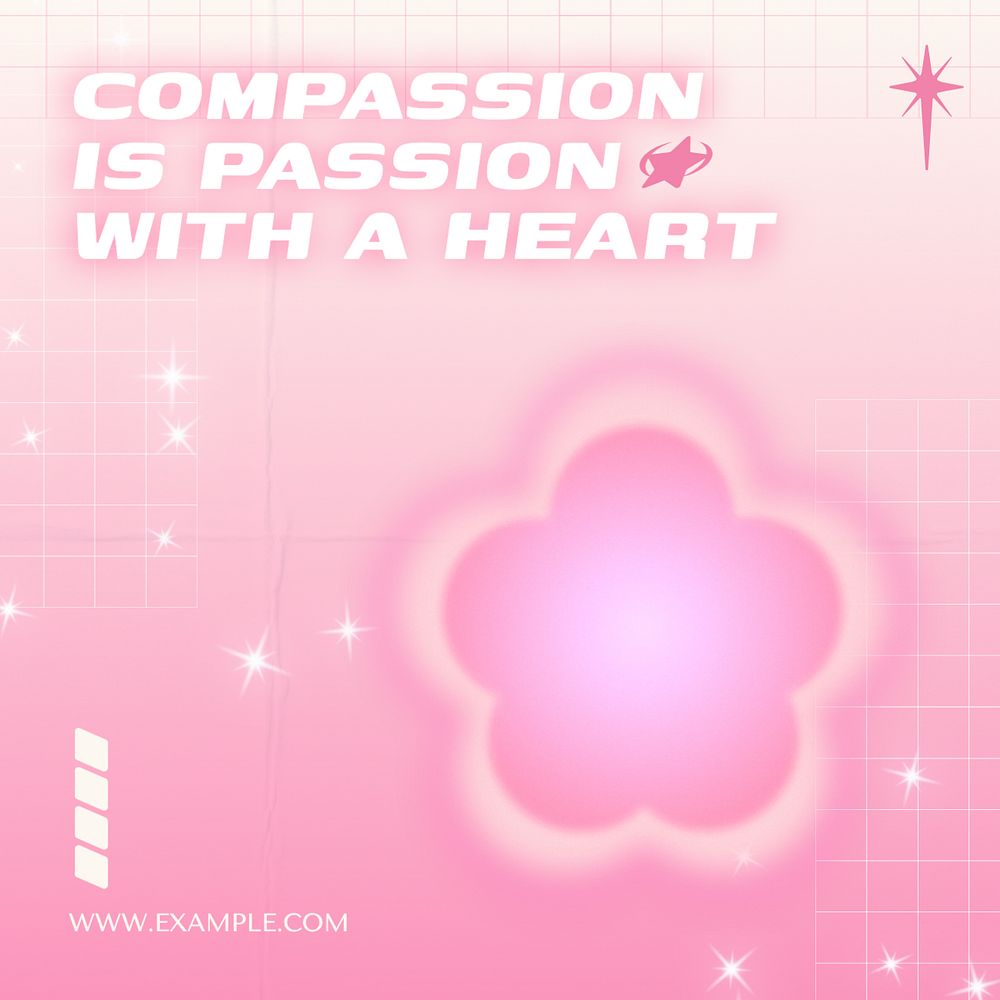 Compassion Instagram post template, editable text