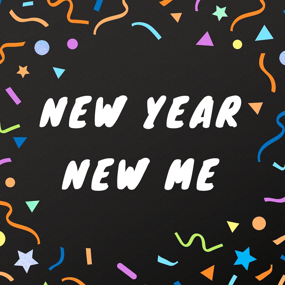 New Year new me Instagram post templates, editable design