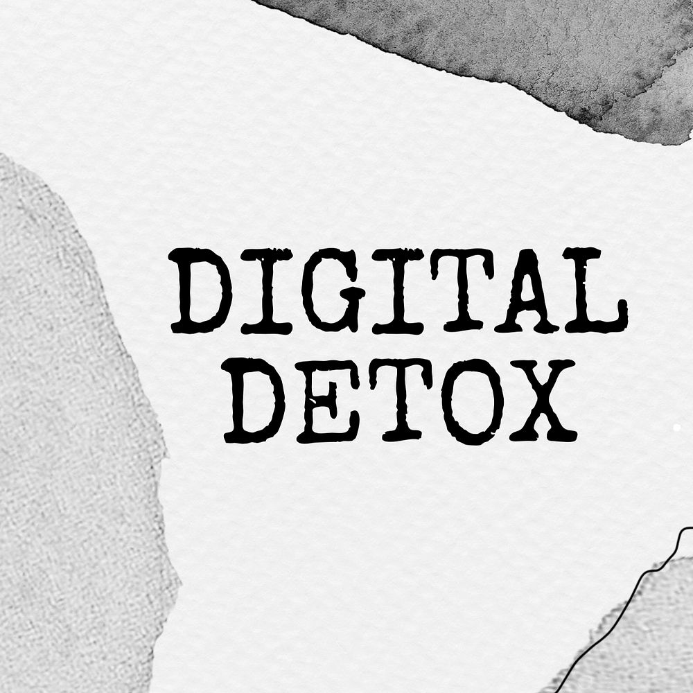 Digital detox Instagram post template, editable text