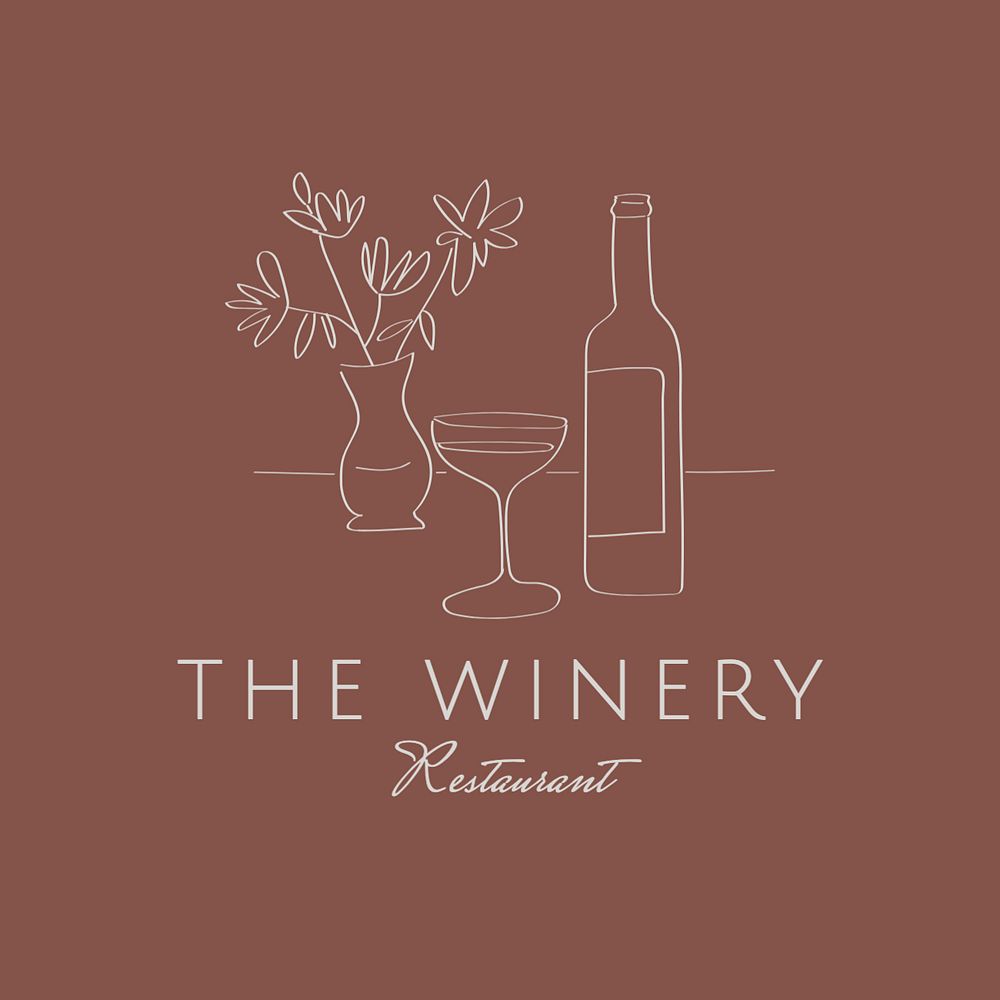 Restaurant logo template, editable text