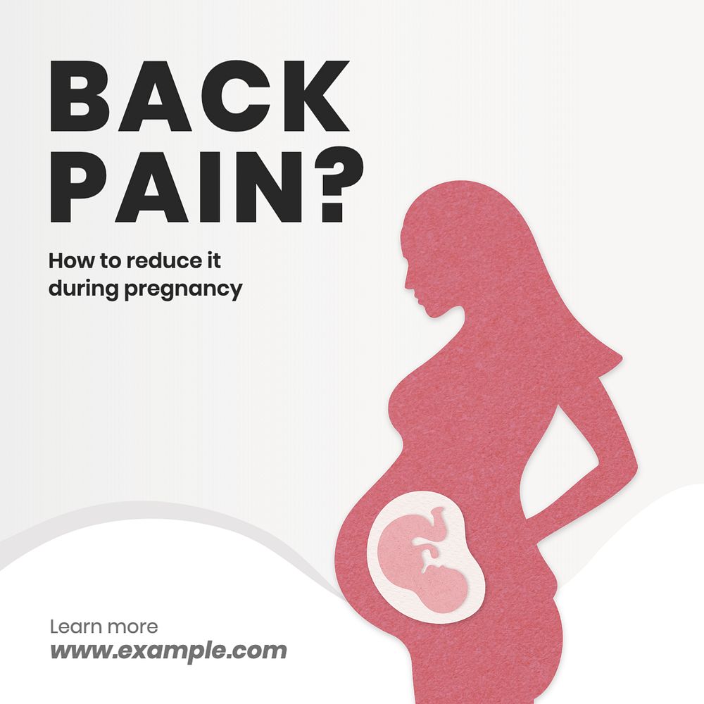 Back pain Instagram post template, editable text