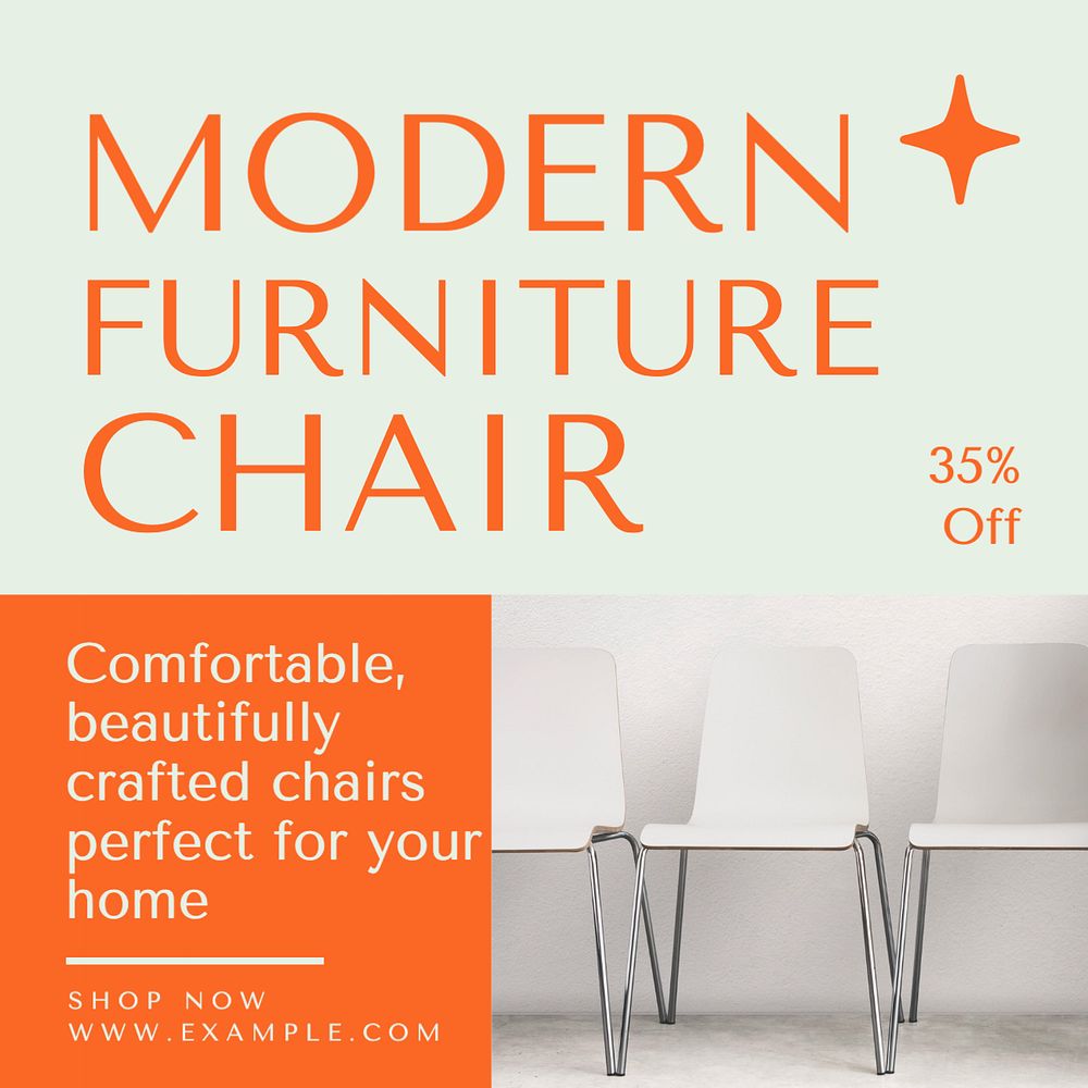 Furniture sale promotion Instagram post template, editable text