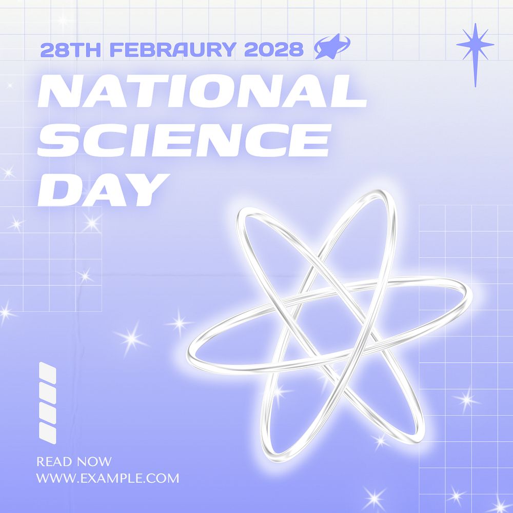 National science day Instagram post template, editable text