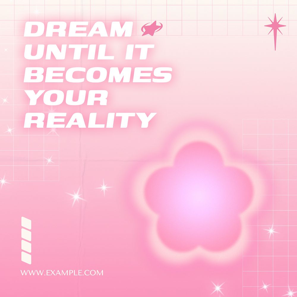 Dream it quote Instagram post template, editable text