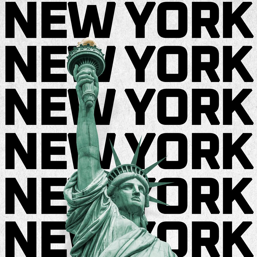 New York Instagram post template, editable text