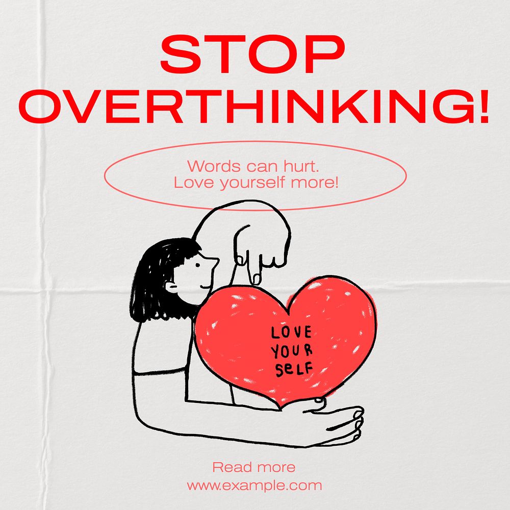 Stop overthinking Instagram post template, editable text