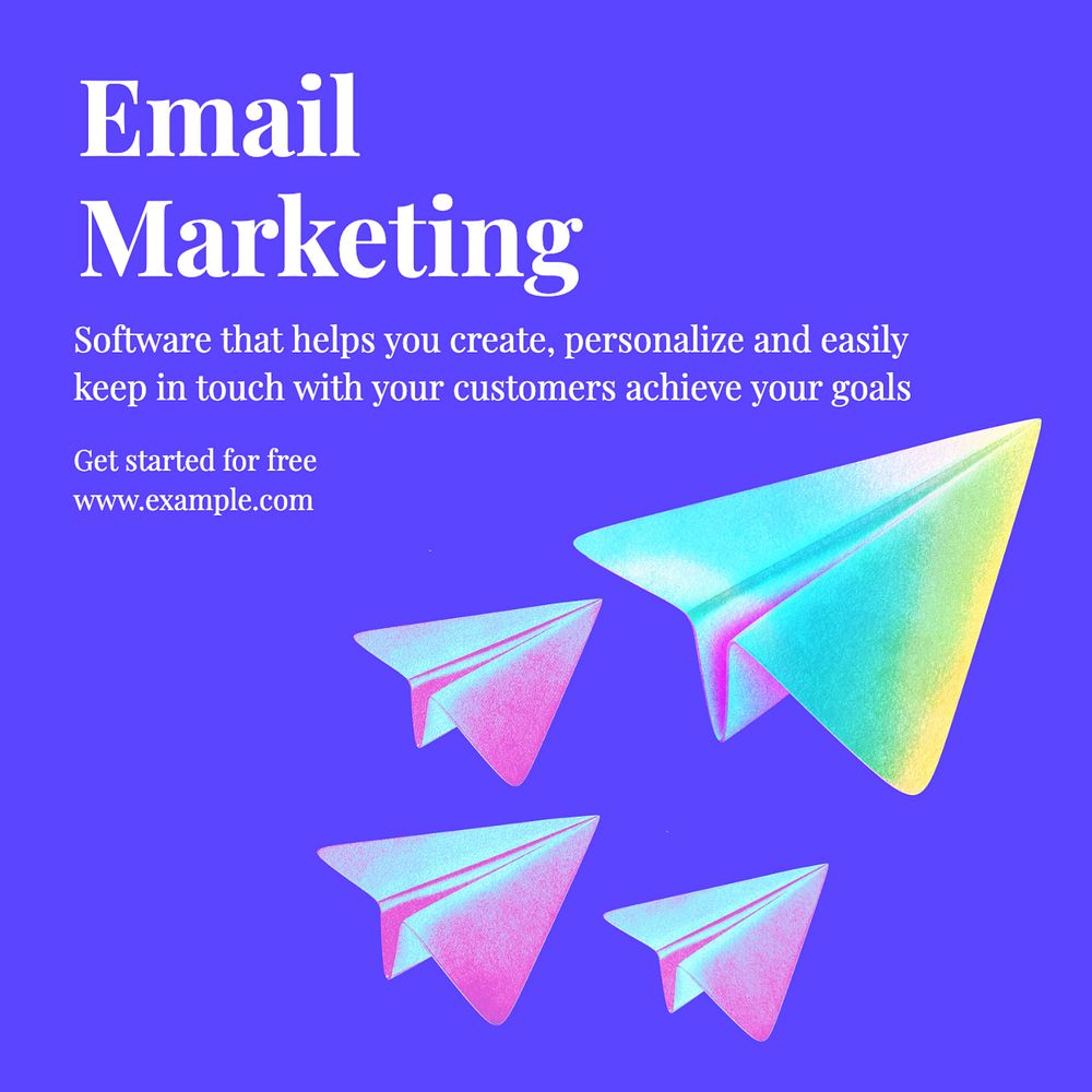 Email marketing software Instagram post template, editable text