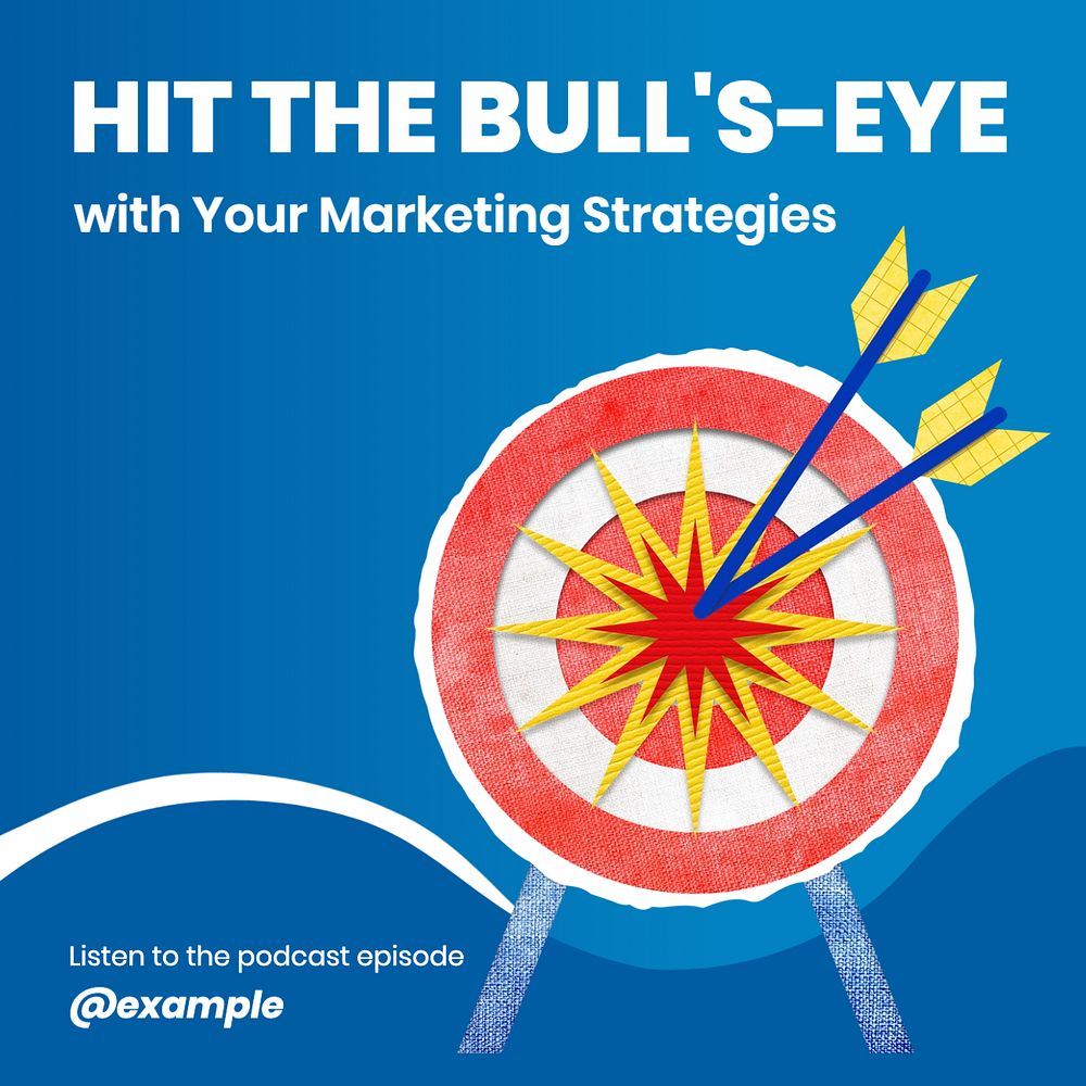 Hit the bull's-eye Instagram post template, editable text