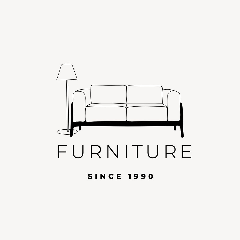 Furniture logo template, editable text