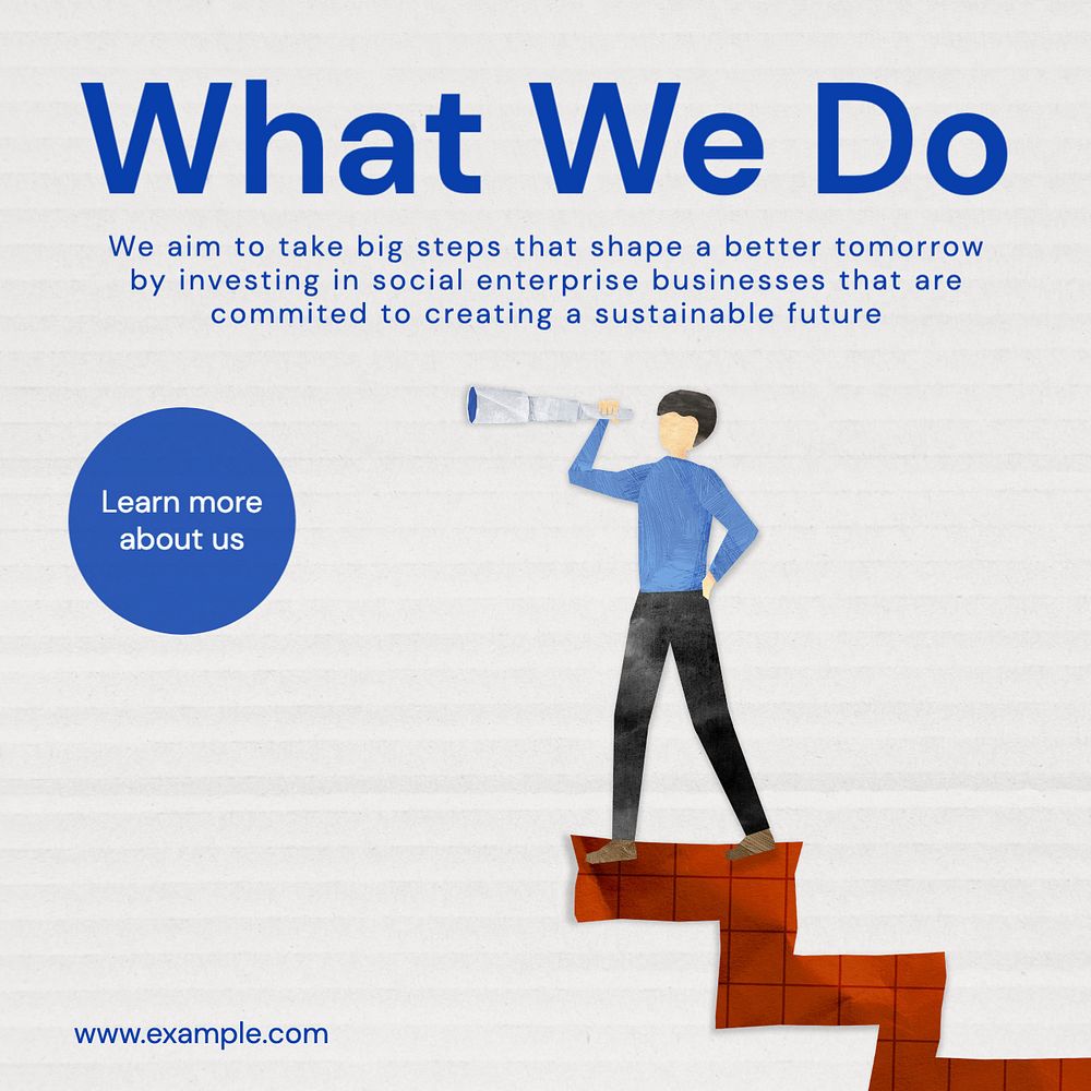 What we do Instagram post template, editable text