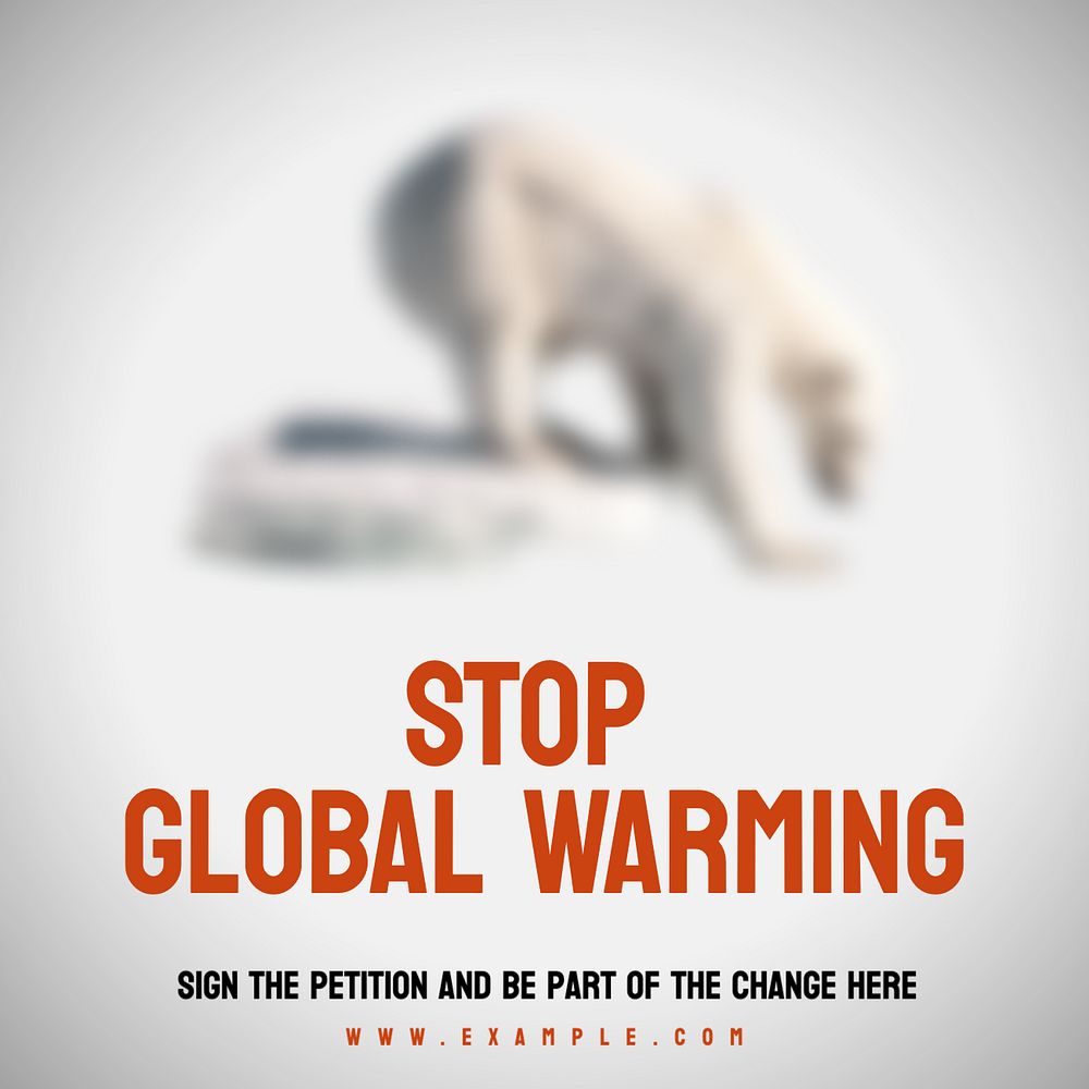 Climate change  Instagram post template, editable text