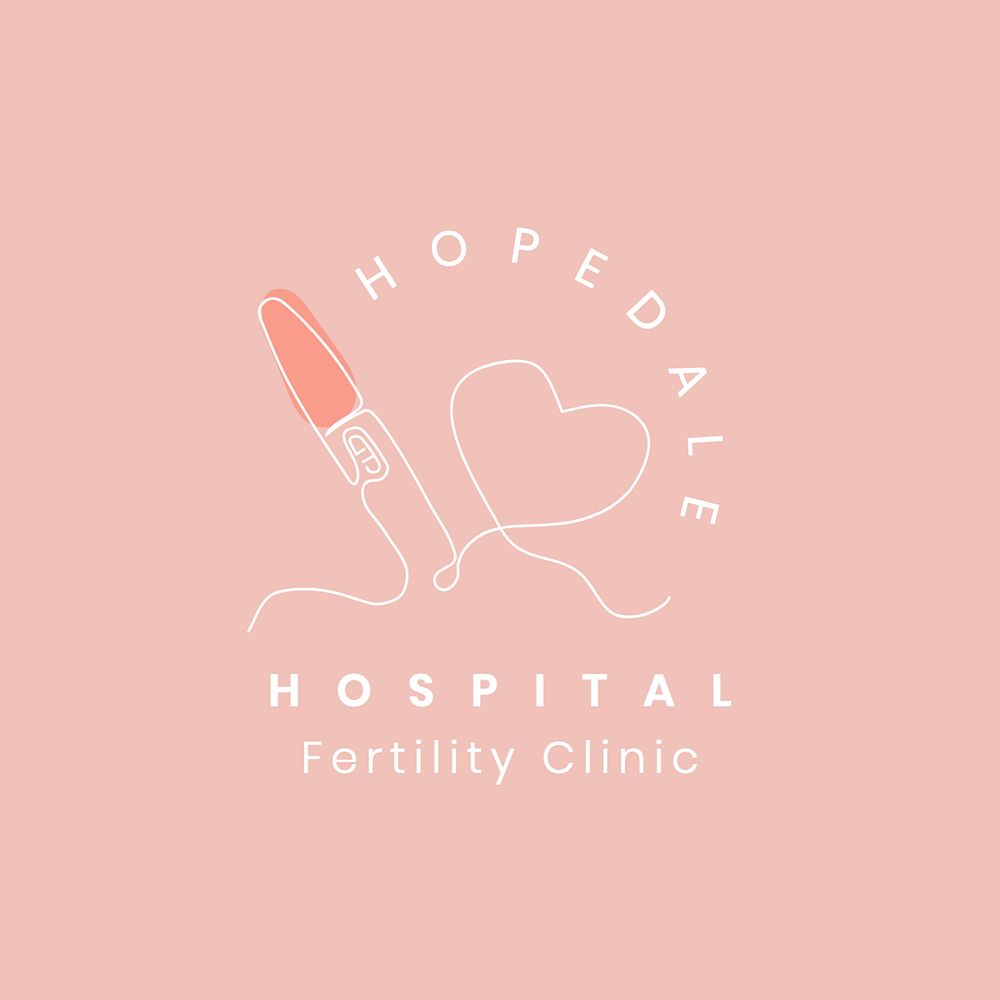 Fertility clinic logo template, editable text