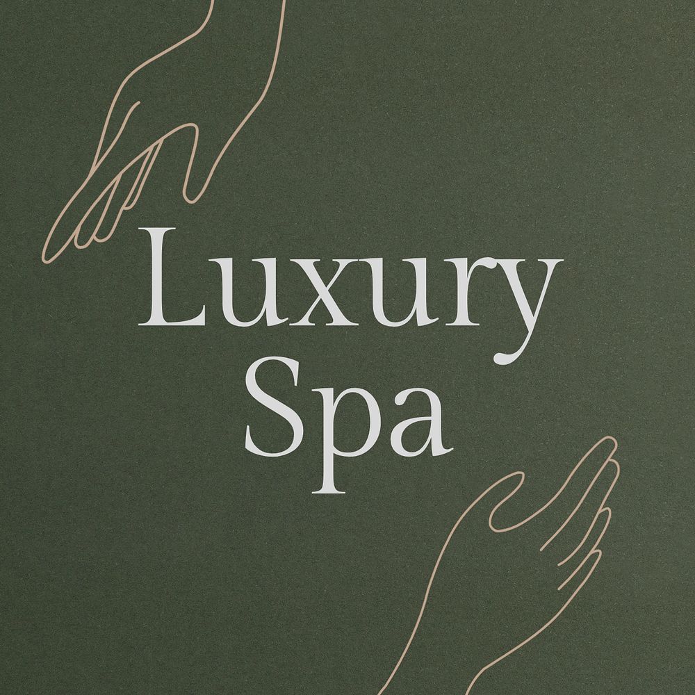 Luxury spa Instagram post template, editable text