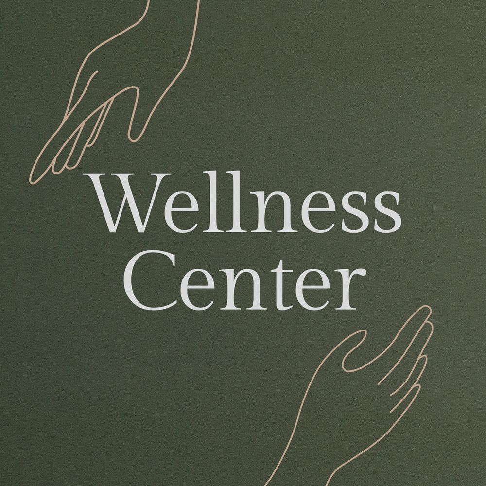 Wellness center Instagram post template, editable text