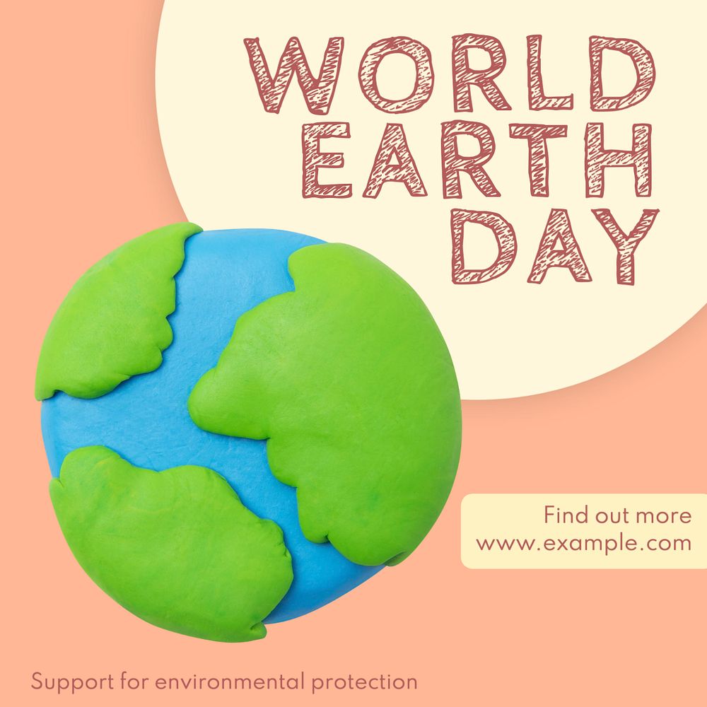 World Earth Day Instagram post template, editable text