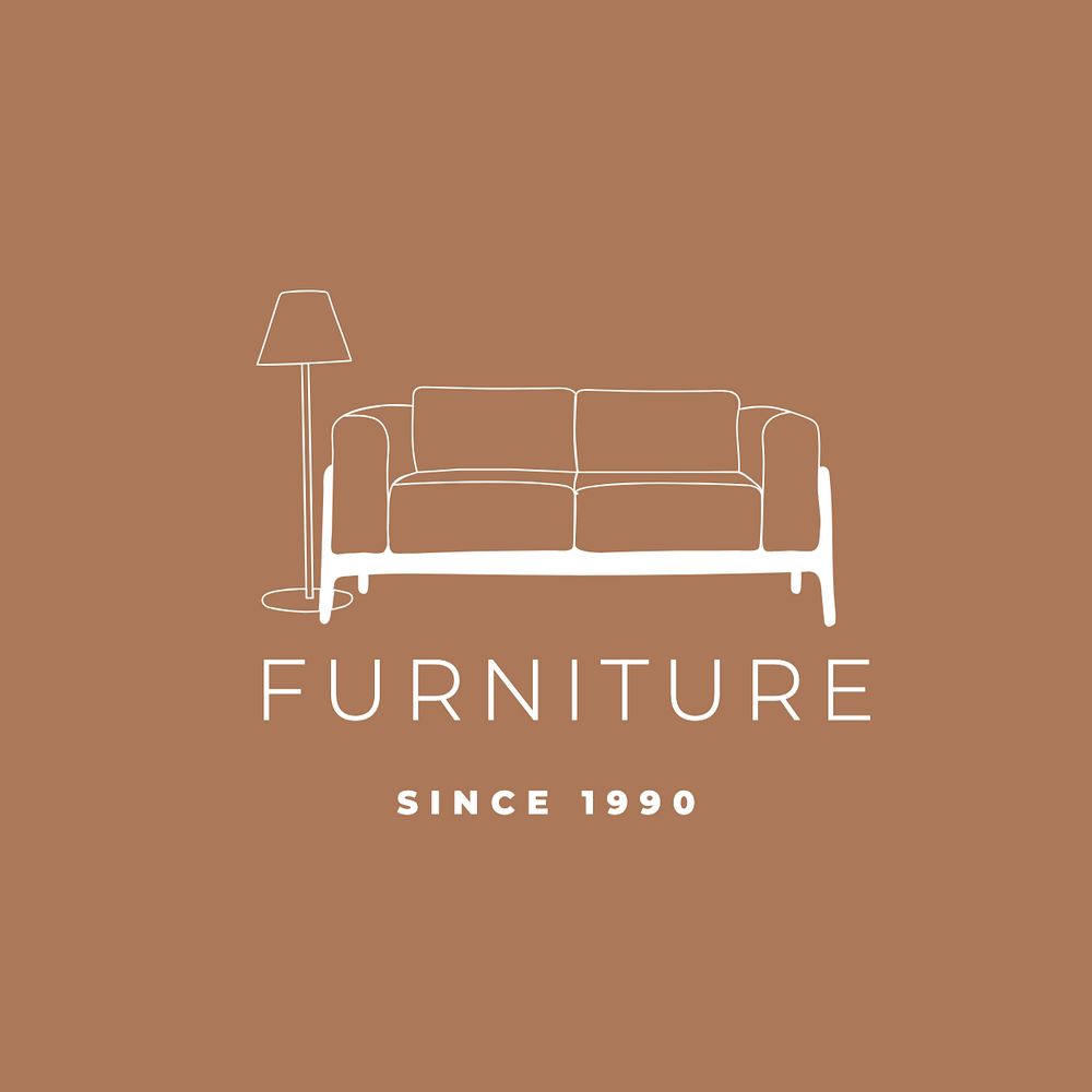 Furniture logo template, editable text