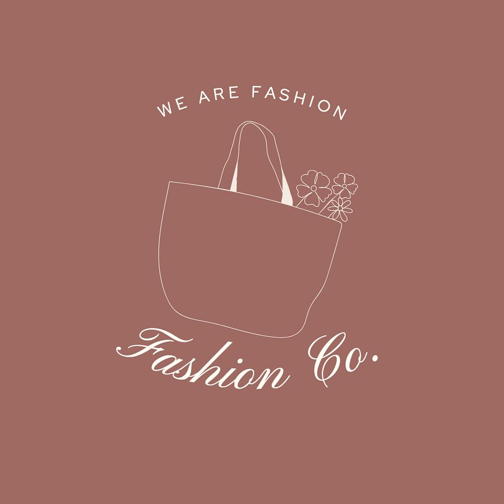 Fashion branding logo template, editable text