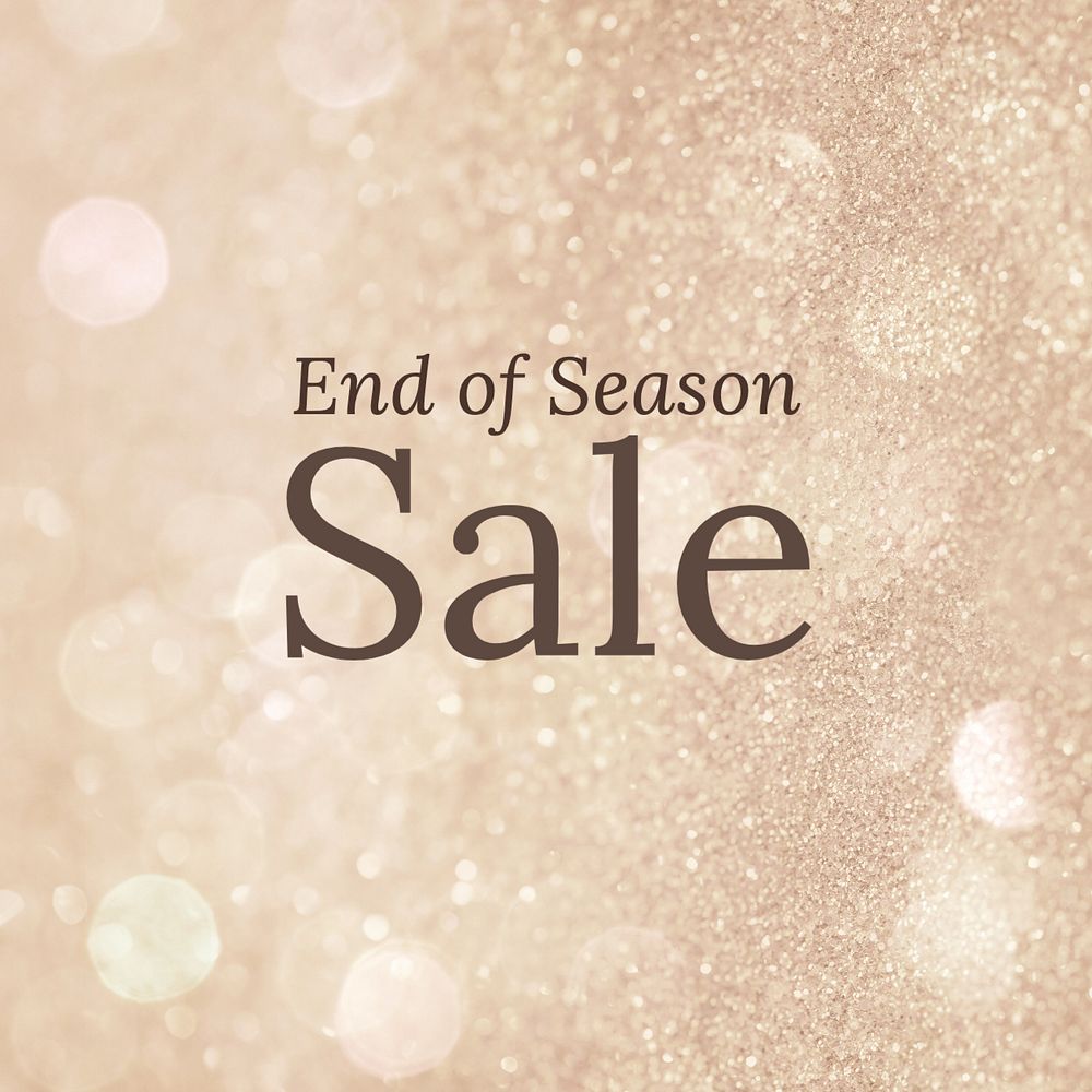 End of season sale Instagram post template, editable text