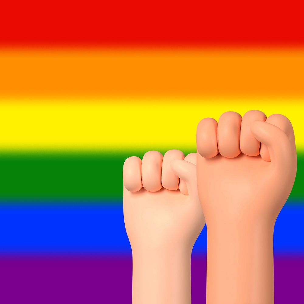 3D gay rights, element editable illustration