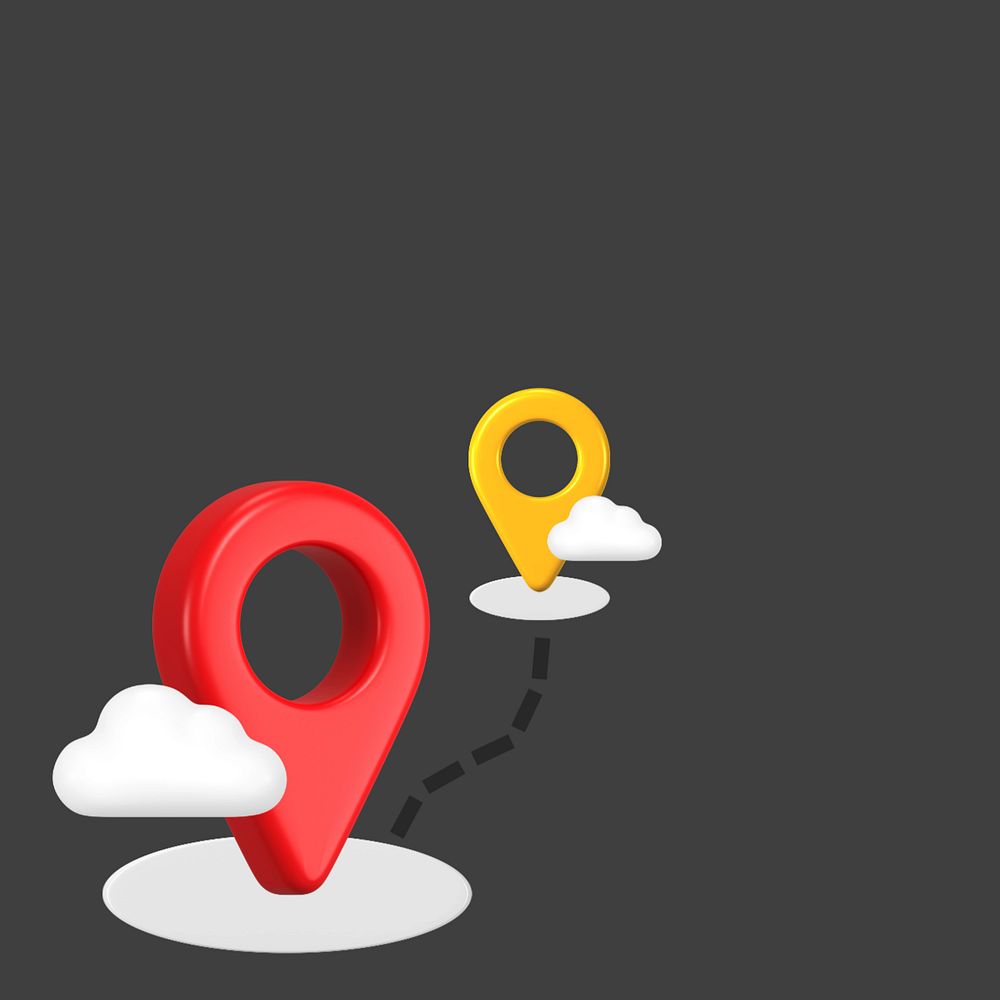 3D location pin background