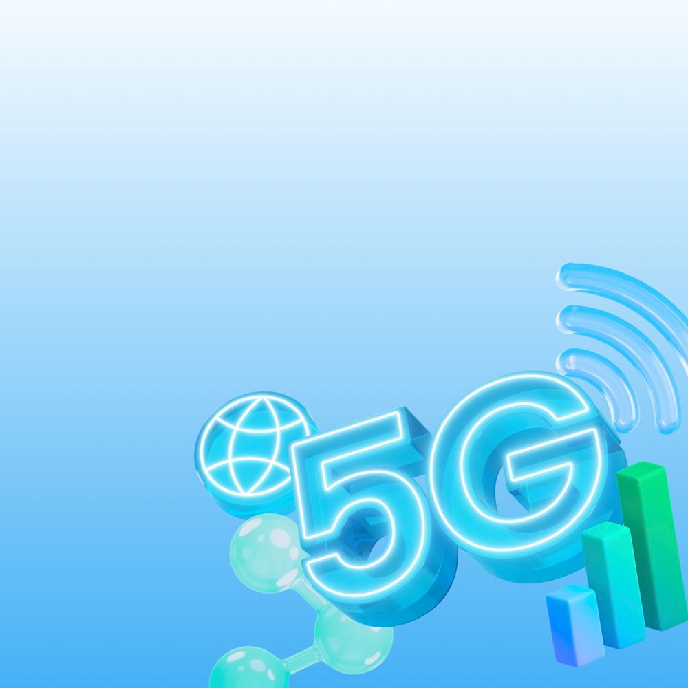 3D 5G network background