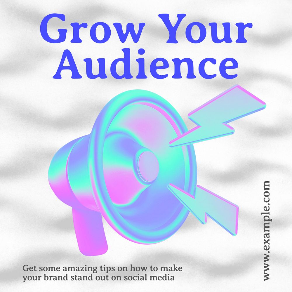 Audience strategy Instagram post template, editable text