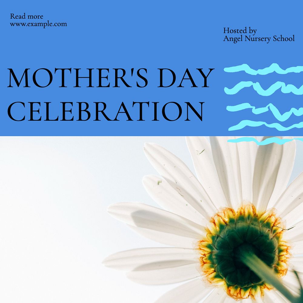 Mother's day celebration  Instagram post template, editable text